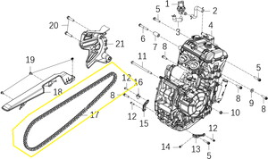 Arka Tekerlek Zincir DİD  520/120  Bakla