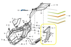 QJ ATR125 Ön Basamak Dekoru  gümüş sağ