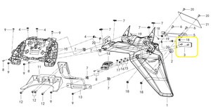 QJ FORTRESS350 Arka Çamurluk Reflektörü