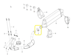 QJ SRT550X Egzoz Tüpü Bağlantı Kelepçesi
