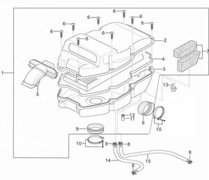 BAROSSA GV650 Hava Filtresi Komple