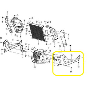 BENELLİ 502-C Motor Alt Muhafaza Dekor sol