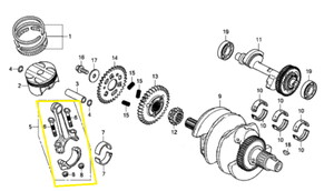 JAWA 500X/500F Krank Kolu 1adet A