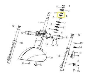 QJ ATR125/LTM125 Furç Yatağı Bilyası Üst