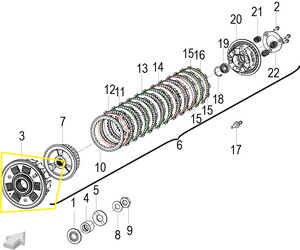  QJ SRK125 S DEBRİYAJ TASI S34