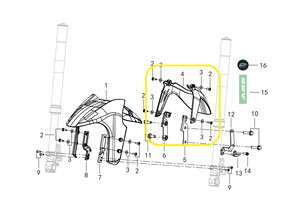 QJ SRK125S Ön Çamurlık Arka Eki