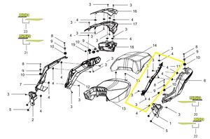 QJ SRT550X Arka Kuyruk Grenajı Alt sağ