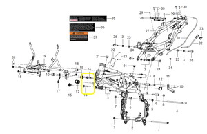 QJ SRT800X Motor Şasesi Bağlantı Civatası ön