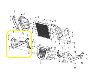 BENELLİ 502-C Motor Alt Muhafaza Dekor sağ