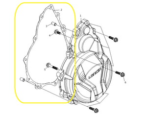 JAWA 500X Karter Contası  sol