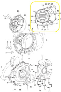 BAROSSA GV650 Motor Kapağı Sol