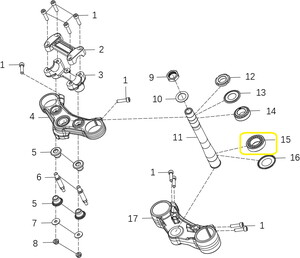 KOVE 125R Furç Yatağı Alt