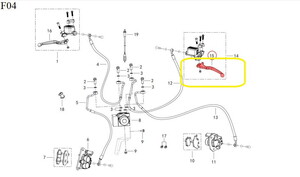  QJ VPS125/LTM125 Fren Kolu sol