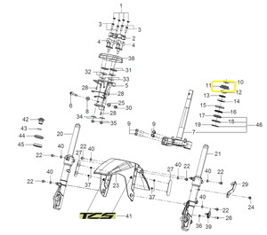 BAROSSA ADV125 Ön Furç Yatağı Üst