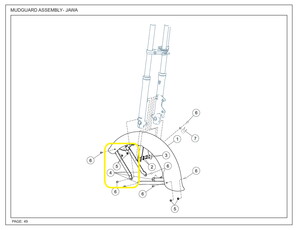 JAWA CLASSIC300CL Ön Çamurluk Bağlantısı
