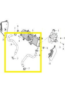 KOVE 125R Radyatör Hortumu Set