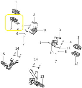 KOVE 510F/JAWA 500F Ön Basamak sol