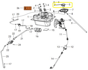 QJ ATR125 Benzin Deposu Kapağı
