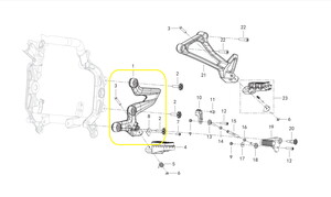 QJ SRT800X Ön Çamurluk Braketi  sol
