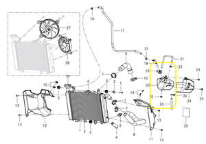 QJ SRT800X Radyatör Su Deposu