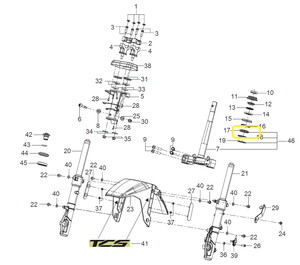 BAROSSA ADV125 Ön Furç Yatağı Alt