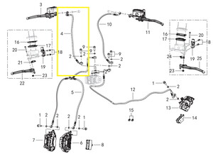QJ FORTRESS350 Arka Fren Hortumu Abs Girişi