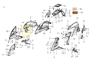  QJ SRK125S Benzin Deposu Havalandırma Plastiği sağ