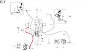 QJ VPS125/LTM125 Arka Fren Merkezi Alt