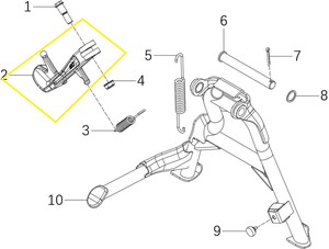 JAWA 500X/KOVE 510X Yan Sehpa