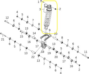 KOVE 800X Arka Amortisör