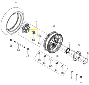 BENELLİ 502-C Arka Zincir Dişlisi Göbeği Bilyası