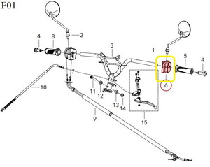 QJ VPS125/LTM125 Sinyal Anahtarı sol