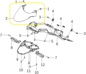 KOVE 510F Arka Stop Lambası Muhafazası