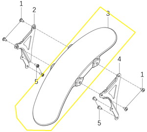 KOVE 510F/JAWA 500F Ön Çamurluk Parlak Siyah