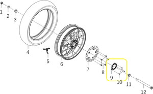 KOVE 800X Arka Fren Abs Sacı