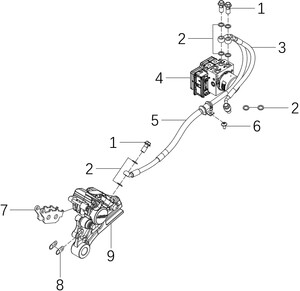 QJ SRK400RR Arka Abs Hidrolik Hortumu Uzun