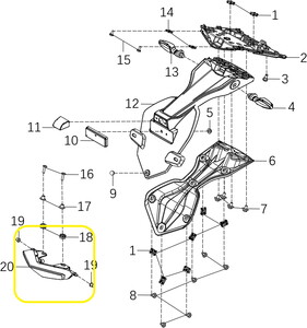KOVE 125R/250R Arka Stop Lambası