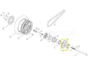 KOVE 510X/JAWA 500X Arka Tekerlek Zinciri Dişlisi