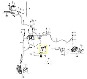 QJ SRK125S Arka Fren Hidrolik Kutusu