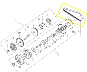 QJ VPS125/LTM125 Debriyaj Kayışı
