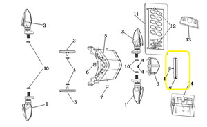 KOVE 510X Arka Çamurluk Reflektör