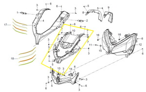 QJ ATR125 Kilometre Saati Alt Plastik