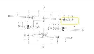 QJ FORTRESS350 Arka Salıncak Ayar Somunu