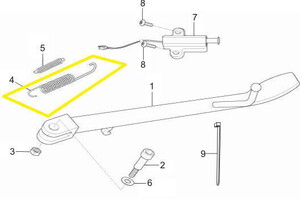 BAROSSA GV650 Yan Sehpa Yayı Büyük