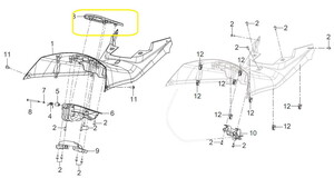 QJ ATR125 Benzin Deposu Üst Kapak Plastiği