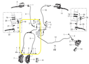  QJ FORTRESS350 Ön Fren Hortumu Abs Çıkışı