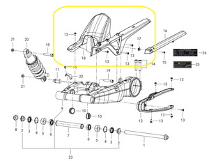 QJ SRK400RR Arka Tekerlek Zincir Muhafaza
