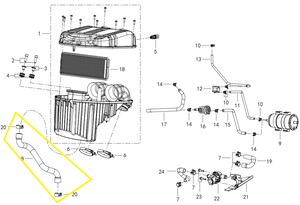 QJ SRT800X Hava Valfi Hortumu B