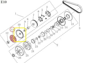 QJ VPS125 Debriyaj Dişlisi