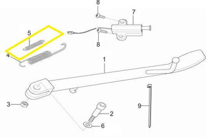 BAROSSA GV650 Yan Sehpa Yayı Küçük